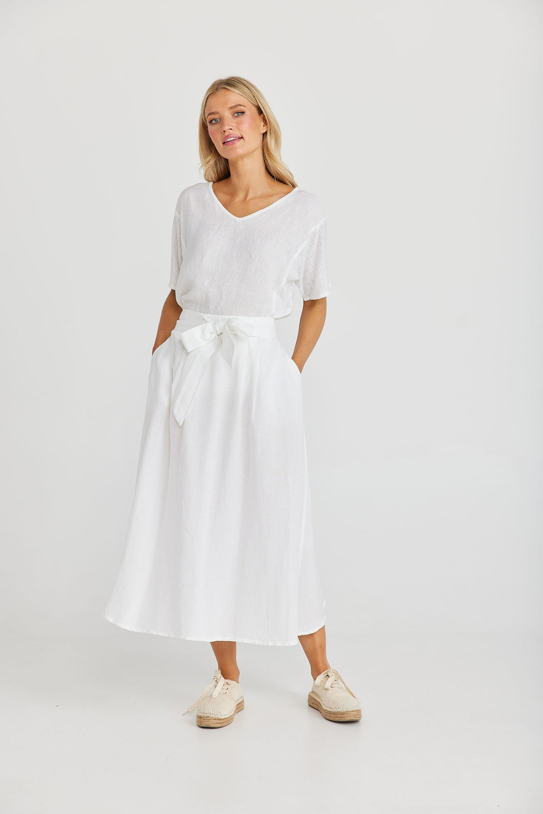 Shanty Corp - Coco Skirt, White Linen